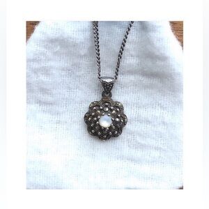 925 Silver and moonstone pendant necklace - HP